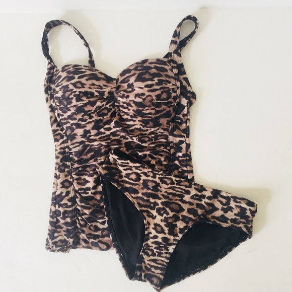 animal print tankini